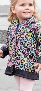 Western Chief 2T Girls Raincoat Jacket Pink Gray